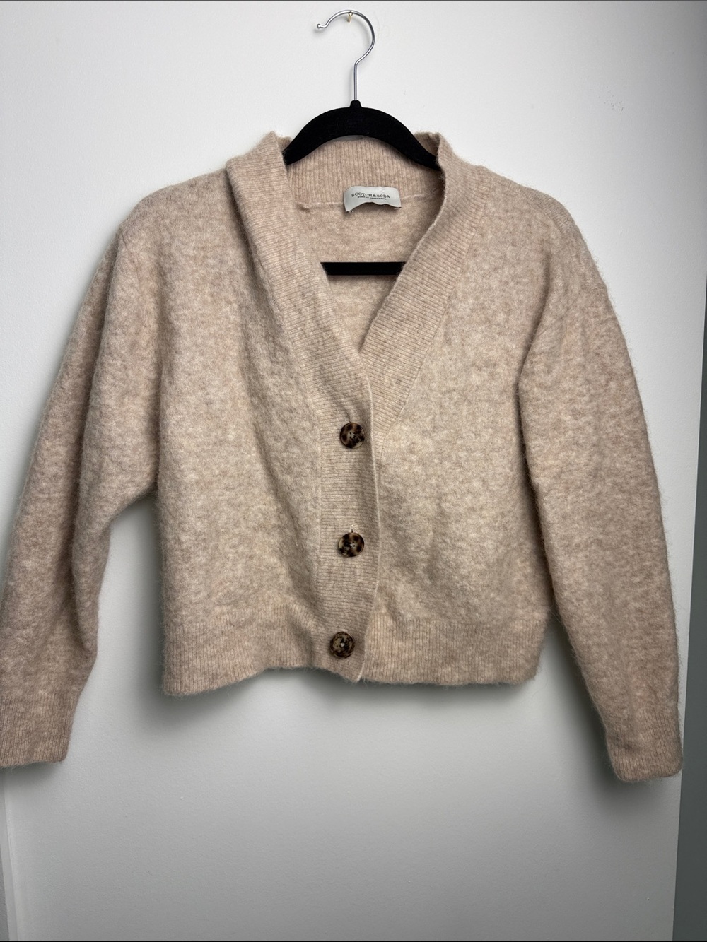 Scotch & Soda Cozy Beige Button Cardigan Sweater